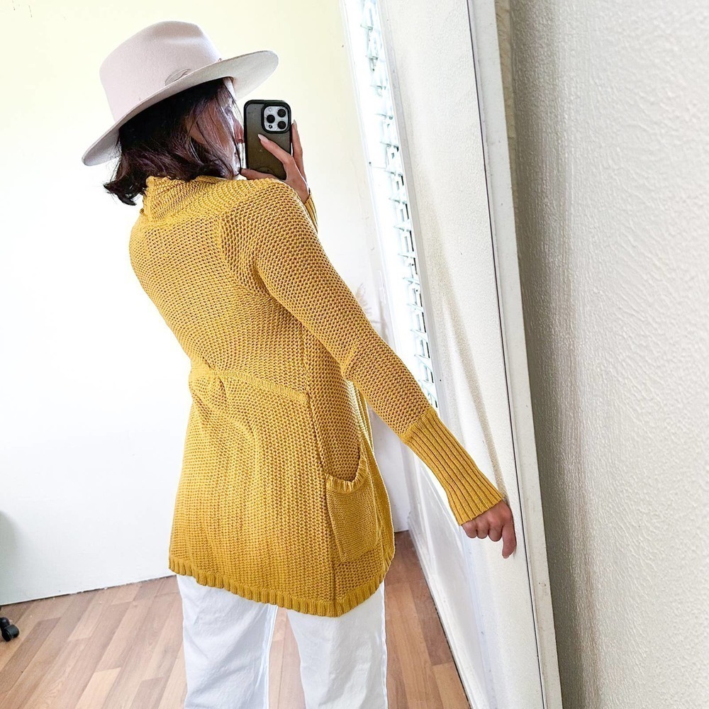 Anthropologie Guinevere Knit Linen blend Cardigan Size XS - Picture 5 of 13